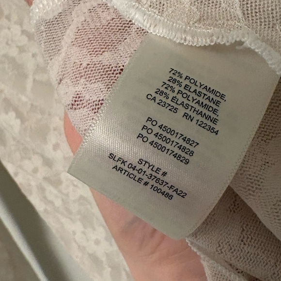 Wilfred Cream Lace Long Sleeve Medium Floral Sheer Girly - Picture 6 of 7